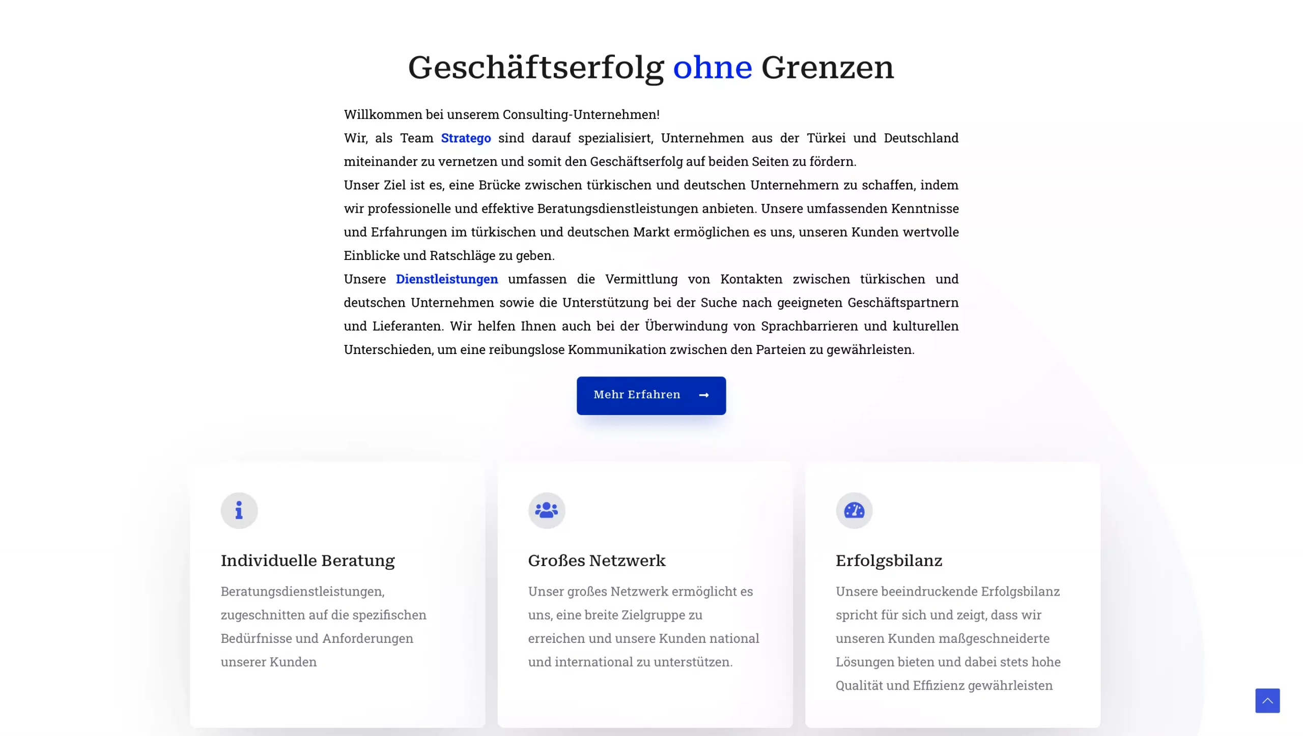 Consulting Webseite